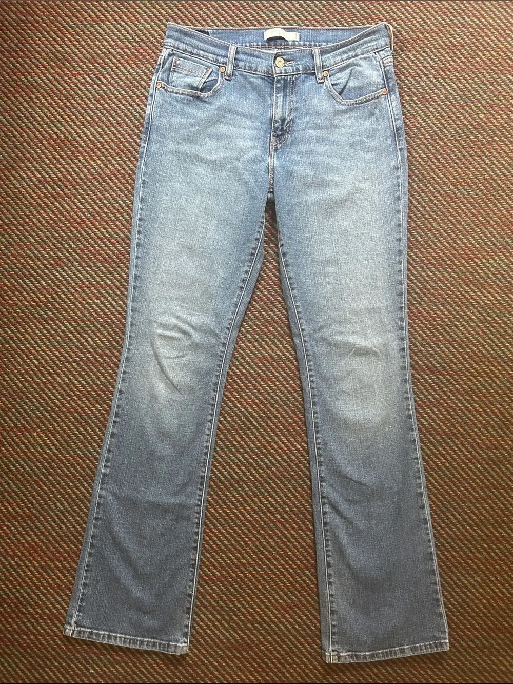 Vintage Levi's 515 Studded High Rise Bootcut Jeans 6 31x32 Medium Wash
